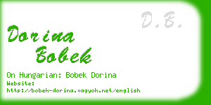 dorina bobek business card